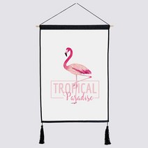 뮤엘 북유럽스타일 홍학 인테리어 족자, ML01