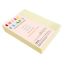 종이문화 두꺼운 양면 카드지 레인보우카드 32절 No.01 레몬 110p, 1개