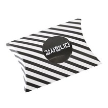 황씨네도시락 반달상자 스트라이프 블랙 30p + 원형 감사합니다 스티커 블랙 30p, 혼합 색상, 1세트