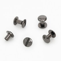 해피베어스 라운드 나사형 리벳 10mm 4p, 메탈그레이, 2개입