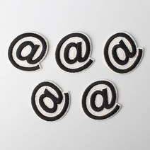 패션포인트 미니 자수 와펜 골뱅이 38 x 38 mm, 혼합 색상, 5개입