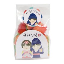 황씨네도시락 새해복쿠키받침M투명세트 30p + 새해복 스티커 한복소년 30p, 1세트