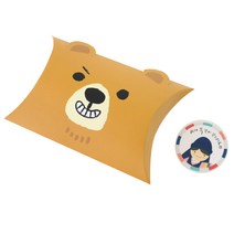 황씨네도시락 반달상자 곰 20p + 새해복 스티커 한복소년 20p, 혼합 색상, 1세트