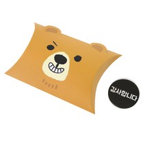 황씨네도시락 반달상자 곰 20p + 원형 감사합니다 스티커 블랙 20p, 혼합 색상, 1세트