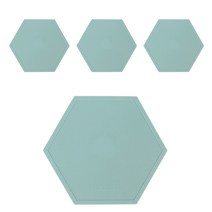 에이드엘 AL 헥사곤 실리콘 컵받침 4p, 민트