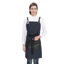 소망 Medium H형 인조가죽포켓 앞치마 A-630, 네이비, 1개