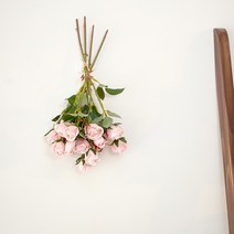 아티파티 프렌치 로즈 실크플라워 인테리어 조화 32cm, 핑크