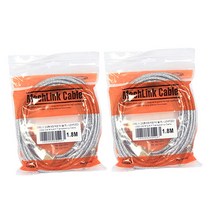 마하링크 USB 2.0 M/F실드 연장 몰딩 케이블, 2개, 1.8m
