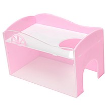 아올로 아크릴 2층 햄스터 팬션 물결 입구오른쪽, 핑크, 1개