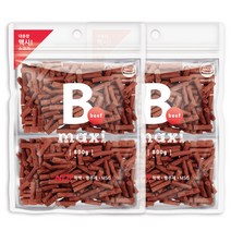 맥시 대용량 강아지간식, 비프 져키 맛, 800g, 2개