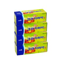 크린랲 알뜰 지퍼팩 중, 50매, 4개, 중(M)