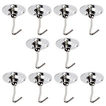 선반나라 천정 원반훅, 실버, 10개입