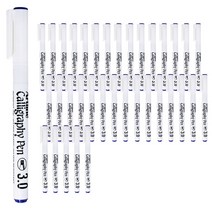 동기오피스 아트라인 캘리그라피펜 3.0mm 12p, 블루, 3개입