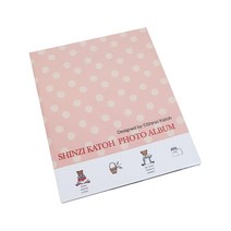 신지가토 대용량 접착식앨범 블랙내지, 테디핑크, 25매