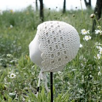 슬로우모먼츠 데이지 사계절 보넷 코바늘 DIY 패키지, 1세트, 크림