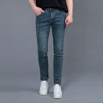디와이진 남성용 중청 슬림 스크래치 청바지 ME166