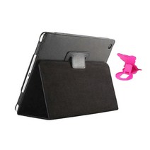뉴비아 가죽 PU 아이패드 케이스 + 거치대 랜덤 발송, 블랙