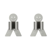 네이처안 스마일 후크 걸이, 그레이, 2개입