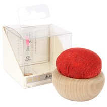 튤립 벚꽃원목 실리콘 핀쿠션 THP-001, 빨강, 1개