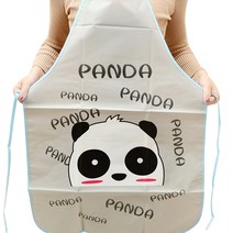 마켓피오 주방 일회용 PVC 방수 캐릭터 앞치마, 판다, 10개입