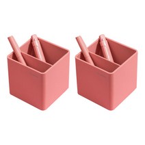 누사인 ABS 펜꽂이 NS011, 로즈핑크, 2개입