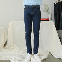 플레이즈 남성용 속밴딩 스판 일자청바지