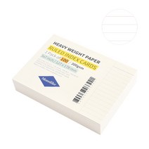 왈가닥스 룰드 인덱스 카드 100매 127 x 178 mm, 화이트, 1개