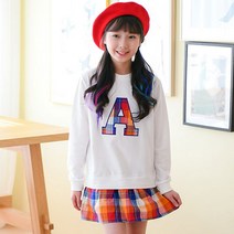 잭키드 여아용 A체크 원피스