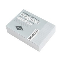 왈가닥스 컬러 룰드 인덱스카드 127 x 178 mm 100매, 블루, 1개