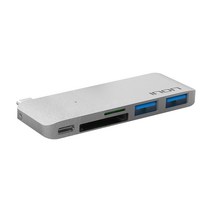 아이논 USB 3.0 C타입 5in1 멀티허브 맥북 IN-UH410C, 실버