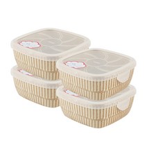 헨느 정사각찬통 가이헤키 흰색, 4개, 단품