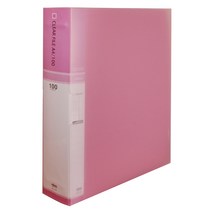 클리어화일 인덱스 A4 100매, 분홍색, 1개