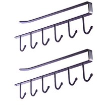 라이프토템 메탈 싱크대 조리 도구 걸이 YL-007, 블랙, 2개