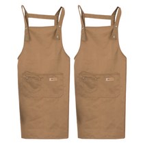 블럭마트 네일 주방 앞치마, 브라운, 2개