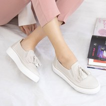슈벨 여성용 엘레나 통굽 테슬 패션 슬립온