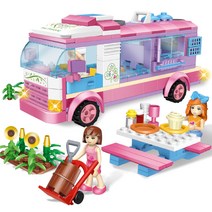 WOMA 드림시티블럭 캠핑카 블록 322피스 C0211, 혼합색상