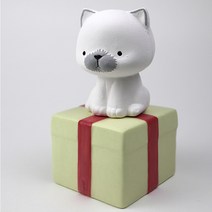 디토이 반려견 도자기 디퓨저 샴고양이 화이트 6 x 5.5 x 12 cm, 메이어레몬