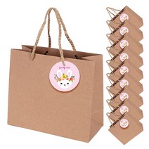 크라프트 쇼핑백 중형 10p + 화관토끼택 10p, 혼합 색상