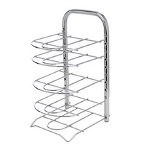 포에타 조립형 후라이팬 정리대 5단, 실버