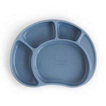 파스텔 실리콘 어린이 자동 흡착 식판 접시, 블루, 단품