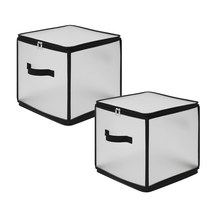 노바리빙 ONNI 리빙 수납박스 큐브 27L, 블랙, 2개