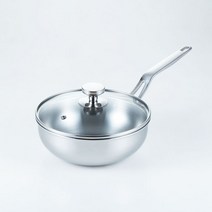핀일로 IH겸용 참쿡 통5중 포스코304 클린스텐 궁중팬 + 유리뚜껑 세트, 20 cm, 1개