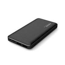 PINENG 슈퍼슬림 듀얼 USB포트 보조배터리 10000mAh, PN-916, 블랙