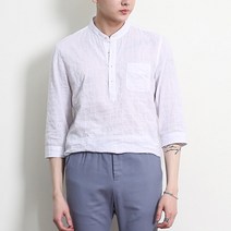 단군 남성용 네츄럴링클 반오픈7부셔츠
