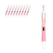 제트스트림 컬러 바디 유성 볼펜 0.5mm, 잉크(블랙), 바디(아프리콧), 10개