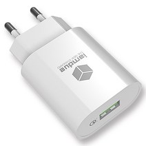 아이엠듀 퀄컴 퀵차지 3.0 고속 USB 1포트 급속 충전기 IMD-QC30 18W, 혼합색상, 1개