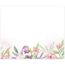 도나앤데코 클로에 꽃밭 사각 메모 스티커 6 x 5 cm 007, 혼합색상, 120개