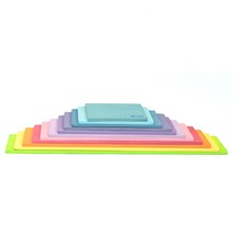 가베가족 우드 계단 파스텔 학습교구 KS5914