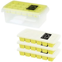 생활창고 18홀 얼음틀 컨테이너 + 뚜껑제빙기 3p, 스프링그린