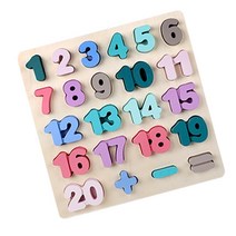 [20가지숫자퍼즐] 숫자 원목 블록 퍼즐, 1개, 23피스